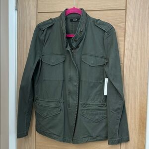 a.n.a. Army green cargo utility jacket/car coat. Large New NWT